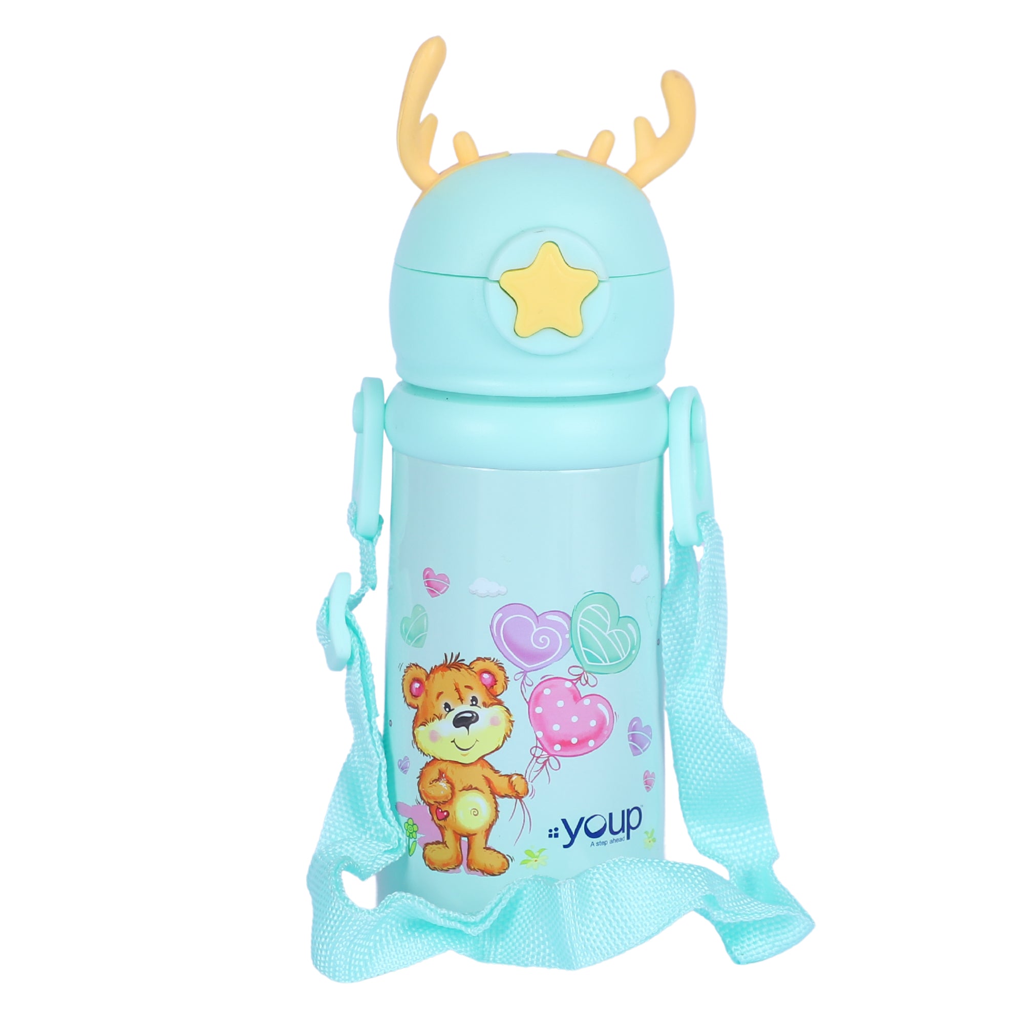 Stainless Steel Kids Sipper Bottle With Strap Style -500 Ml