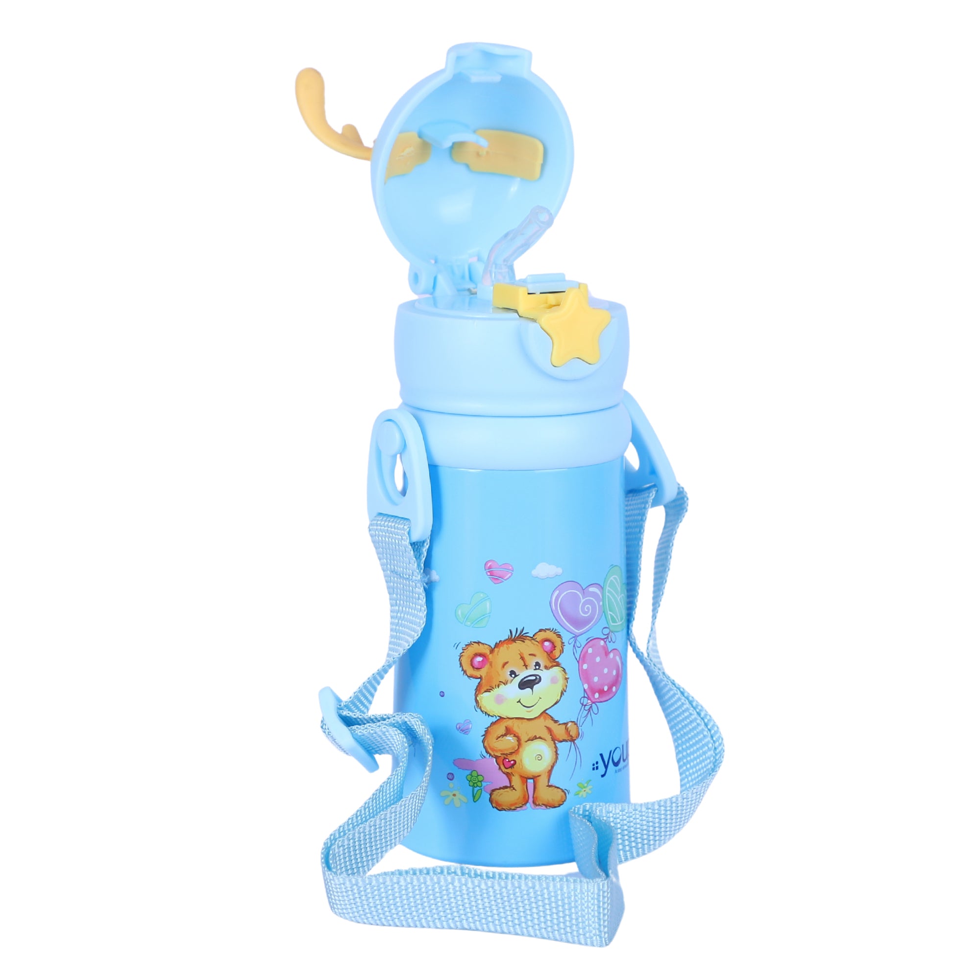 Stainless Steel Kids Sipper Bottle With Strap Style -500 Ml