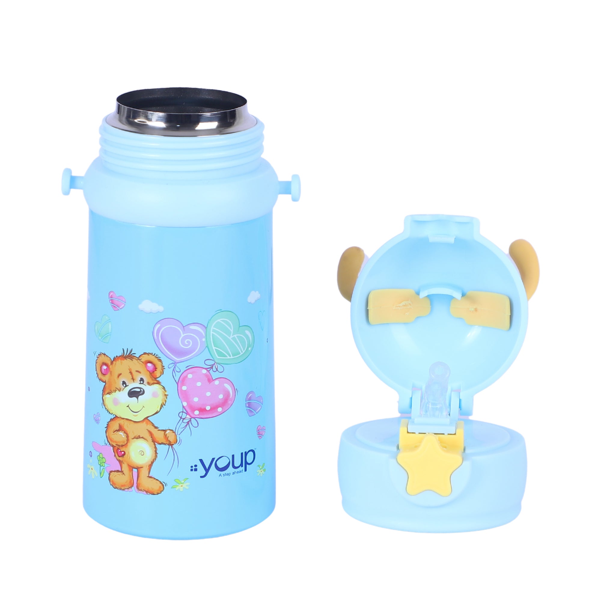 Stainless Steel Kids Sipper Bottle With Strap Style -500 Ml