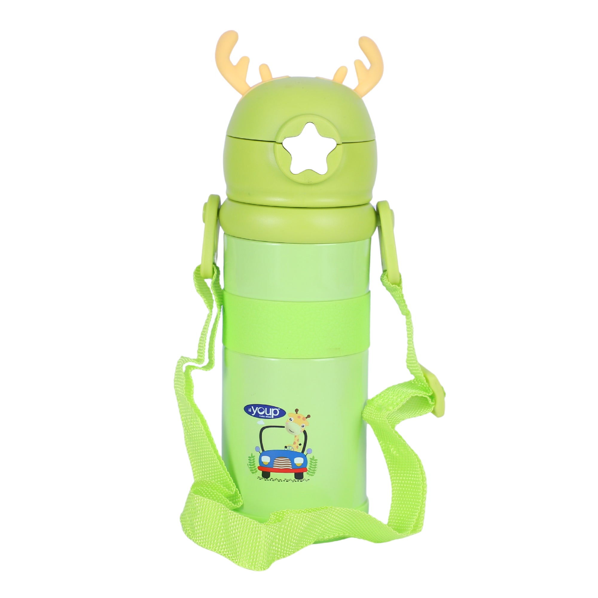 Stainless Steel Kids Sipper Bottle With Strap Joy -600 Ml