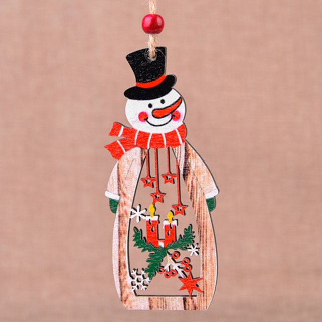 Santa / Snowman / Reindeer Hanging Wooden Charm