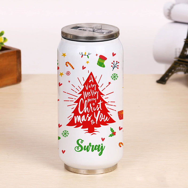 Christmas Can Sipper Bottle