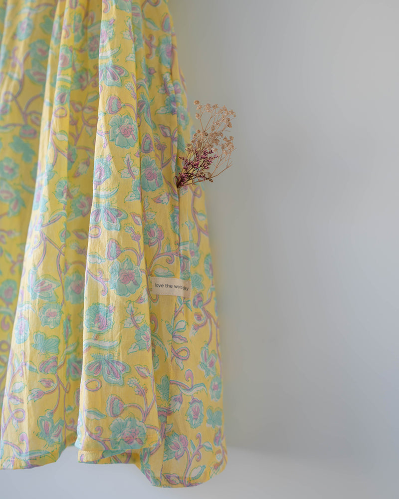 Kin dress in lemon butterfly - Totdot