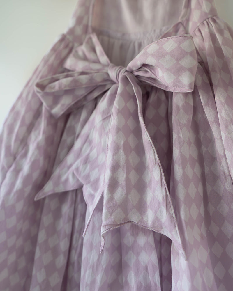 Bloom dress in lilac rhombus - Totdot