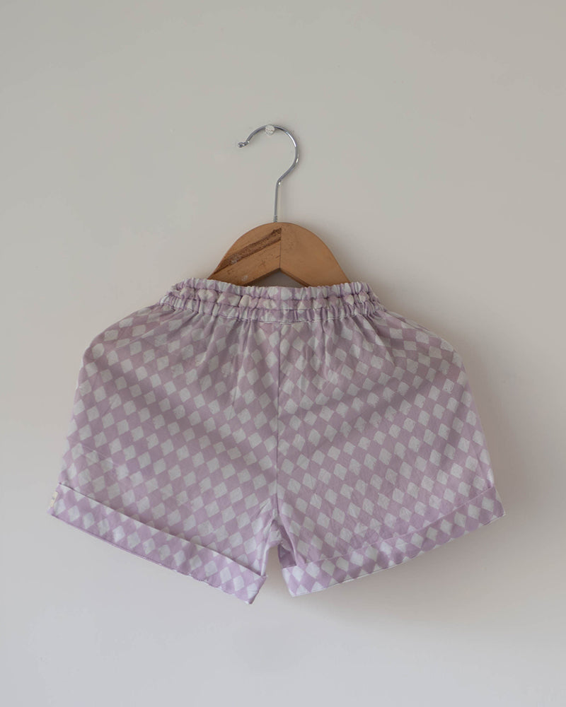 Shared Secrets co-ord in lilac rhombus - Totdot
