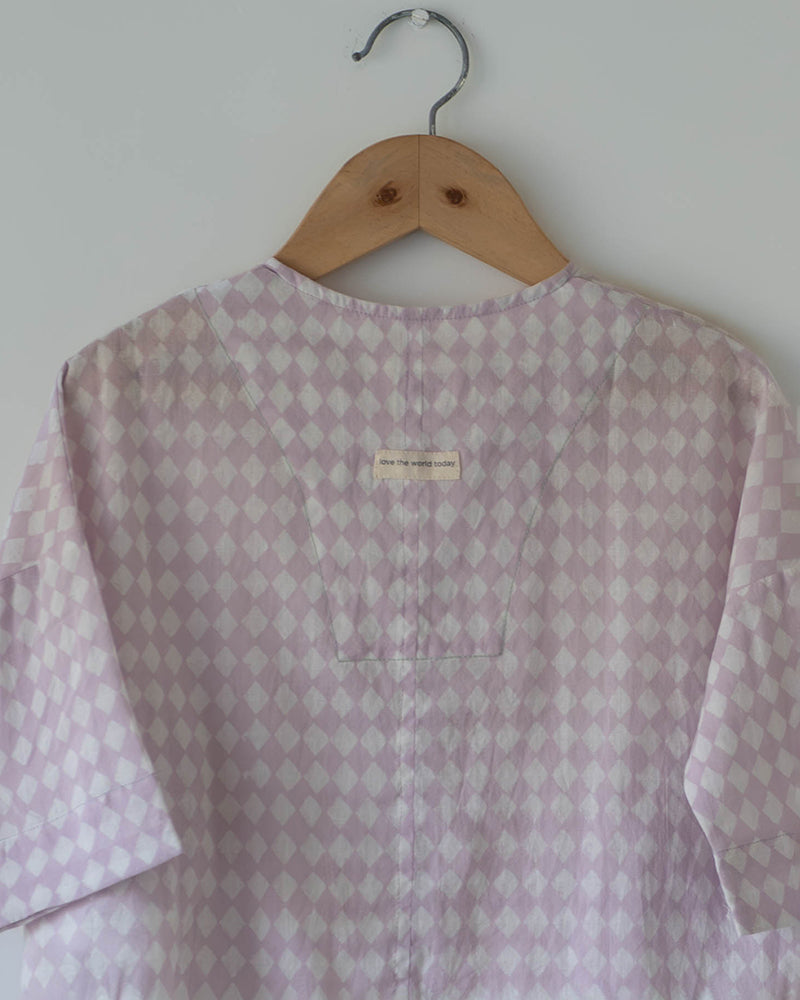 Shared Secrets co-ord in lilac rhombus - Totdot