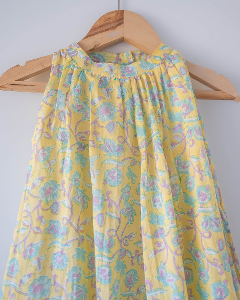 Kin dress in lemon butterfly - Totdot