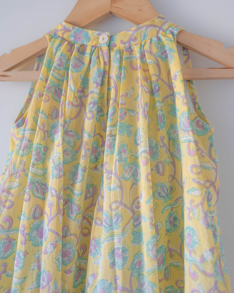 Kin dress in lemon butterfly - Totdot