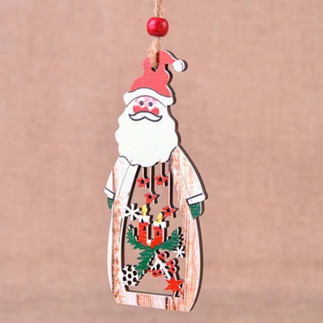 Santa / Snowman / Reindeer Hanging Wooden Charm