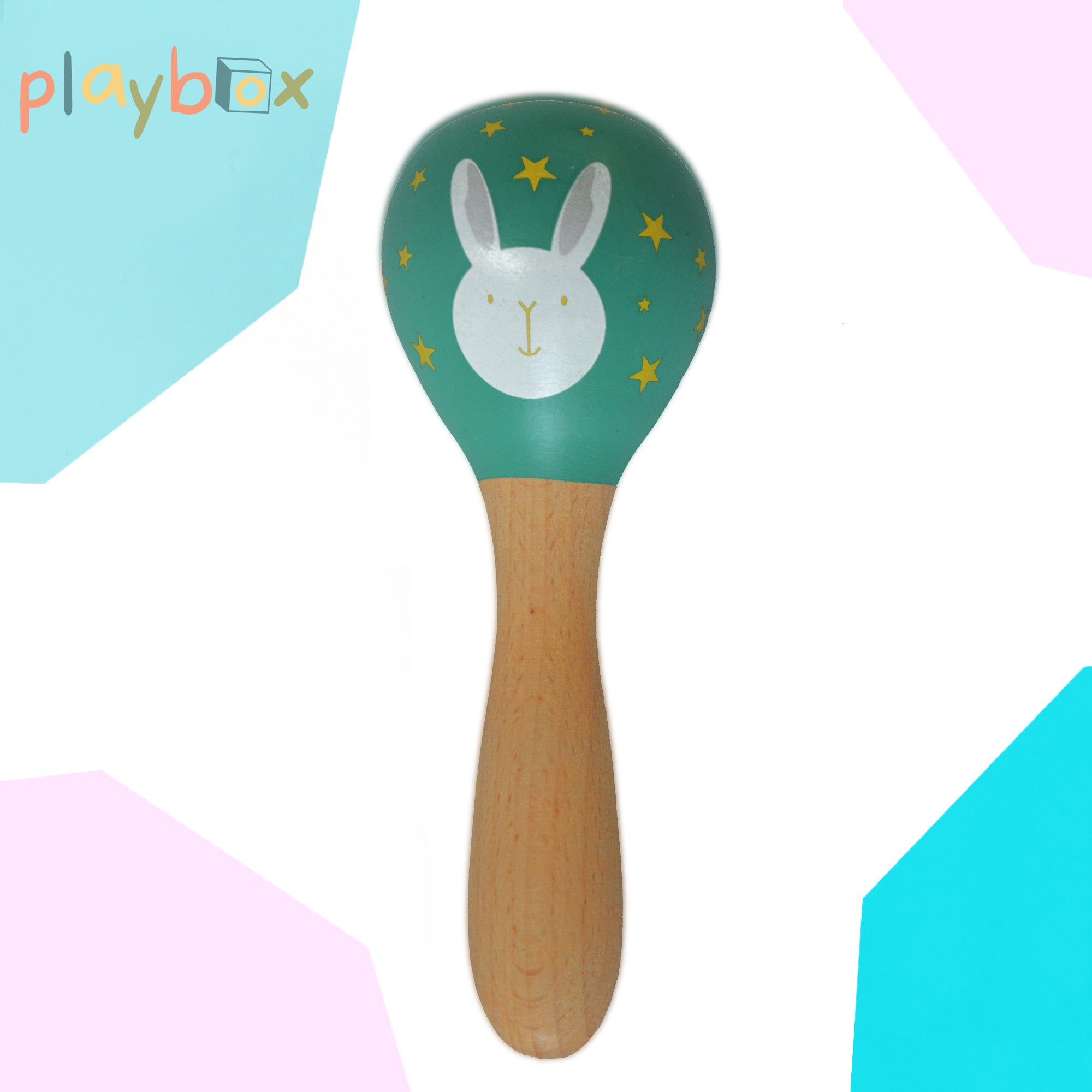 Wooden Non-Toxic Forest Maracas Pack of 1 - Baige