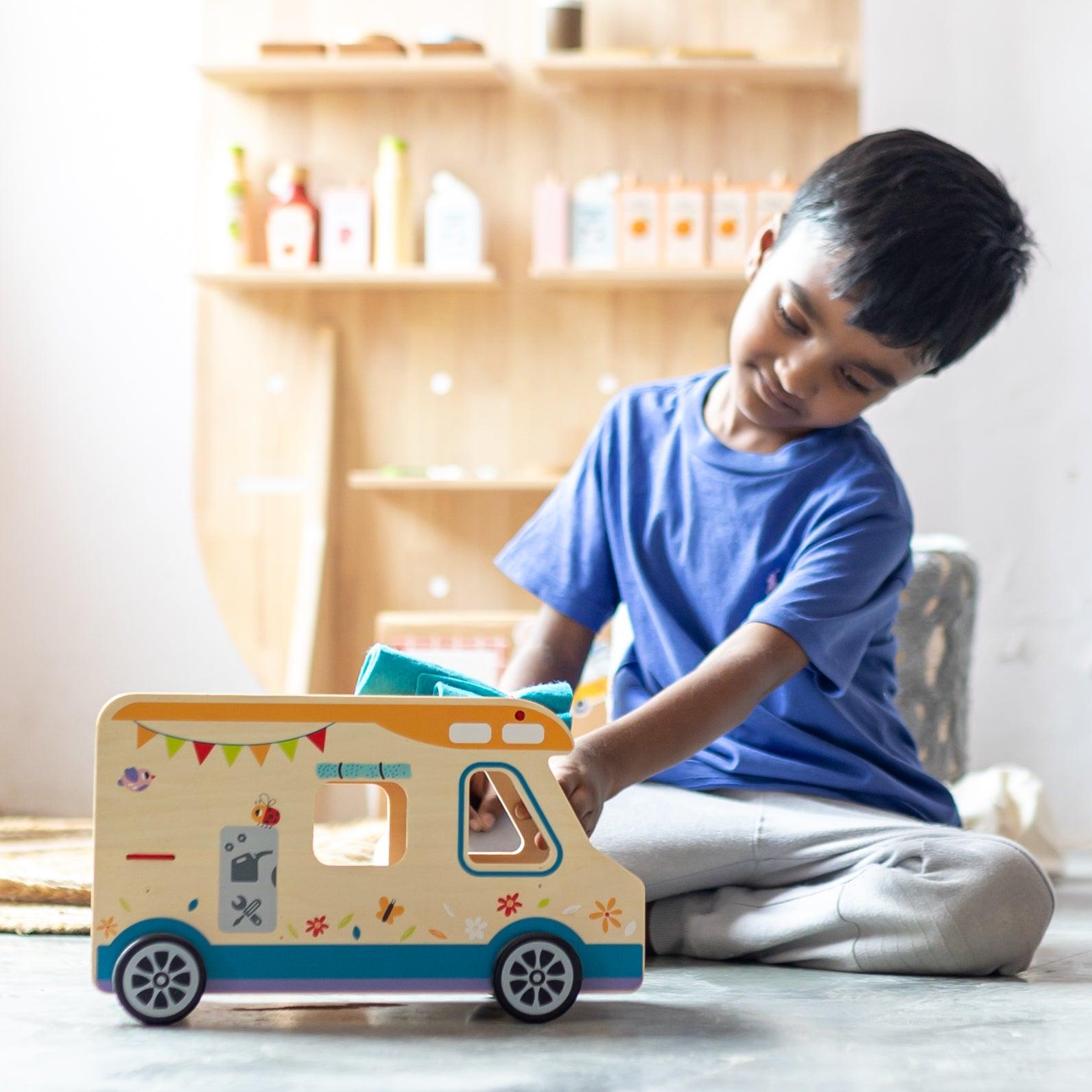 Little Camper Wooden camping toy, little camping toys set, camping pla