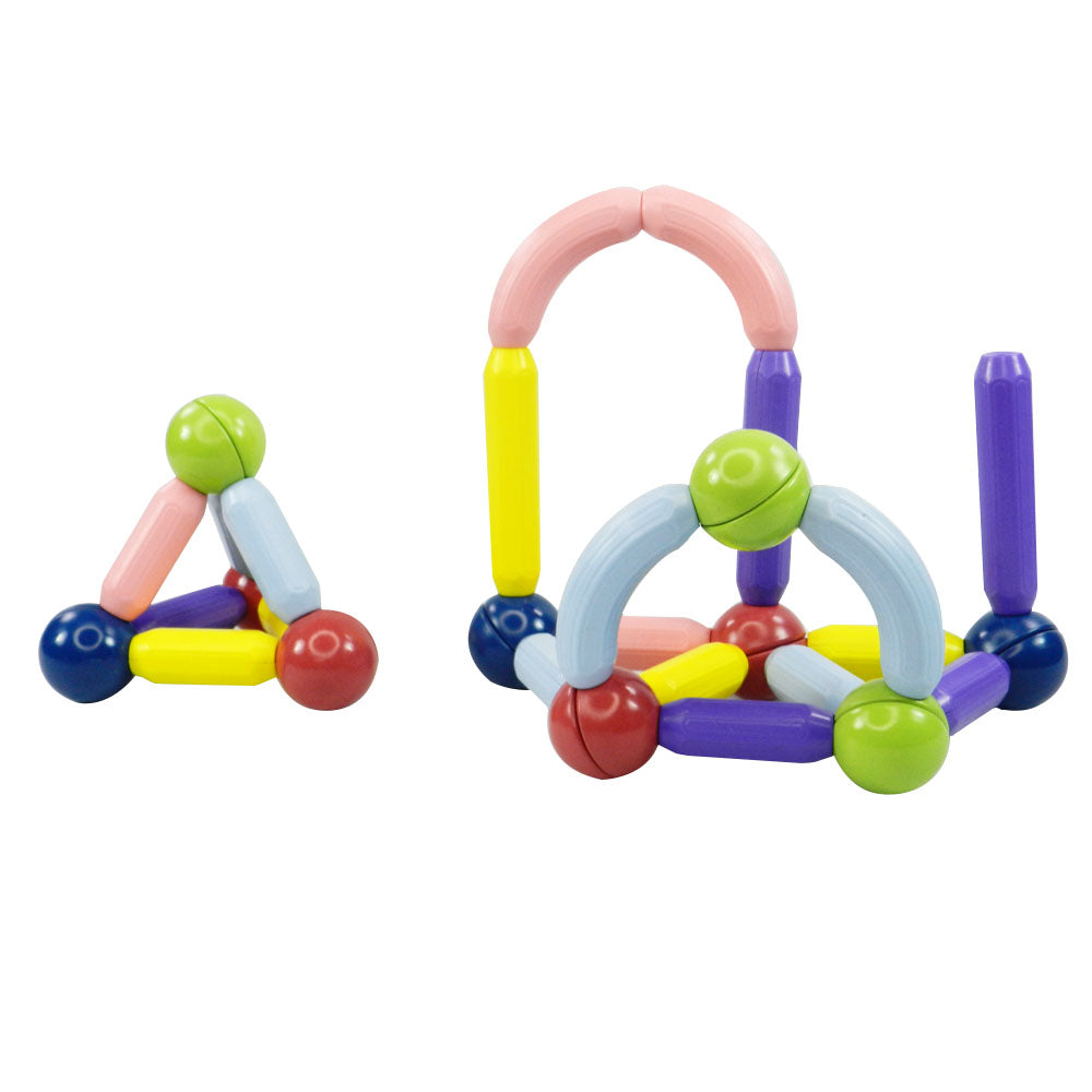 Magbox - Magnetic Toys | Set of 30 pcs | Magnetic Sticks & Balls Toy Set I Building Blocks I Children Educational Toy I Imagination and Creativity (1 Years +)