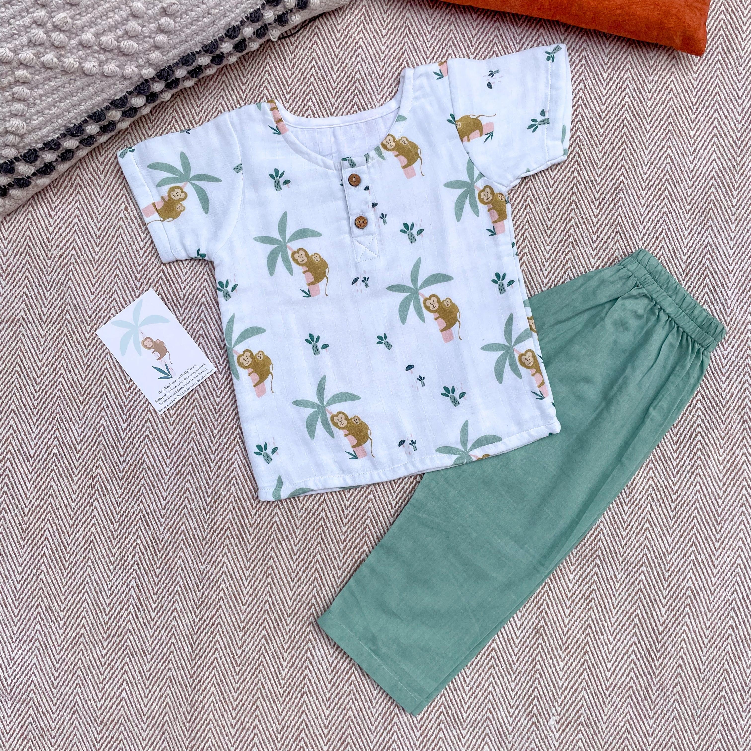 Muslin Co-ord Monkey - Totdot
