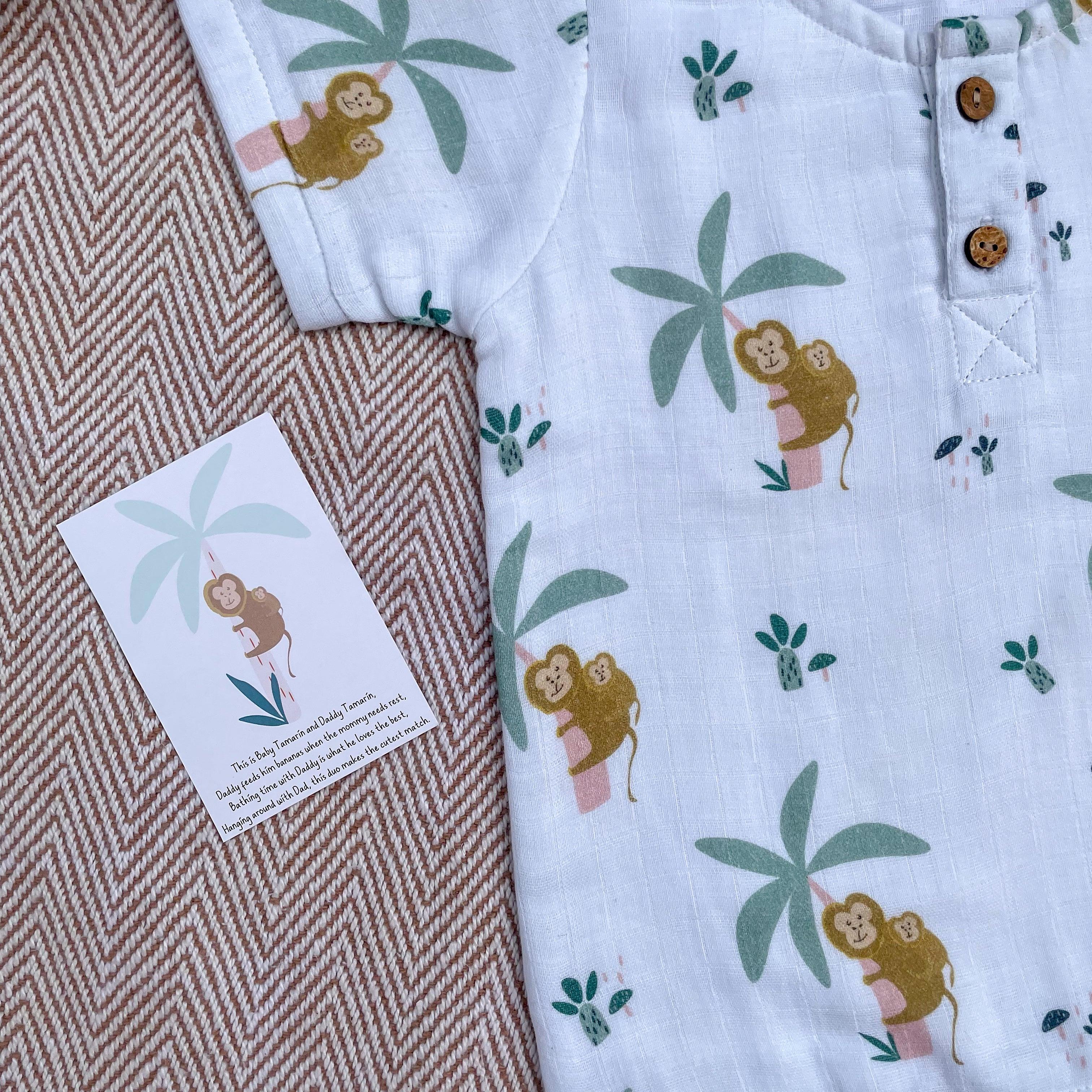 Muslin Co-ord Monkey - Totdot