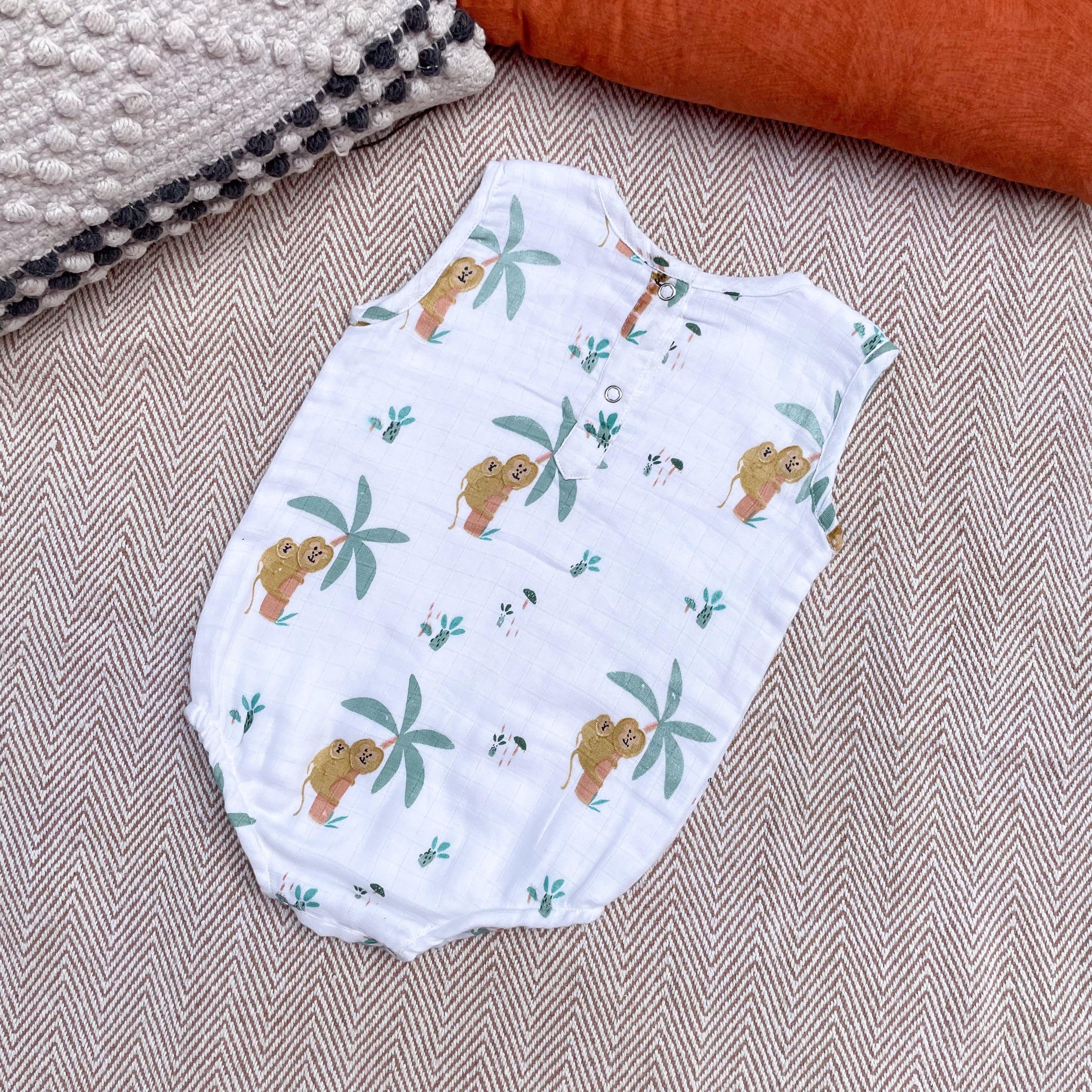 Muslin Onesie- Monkey - Totdot