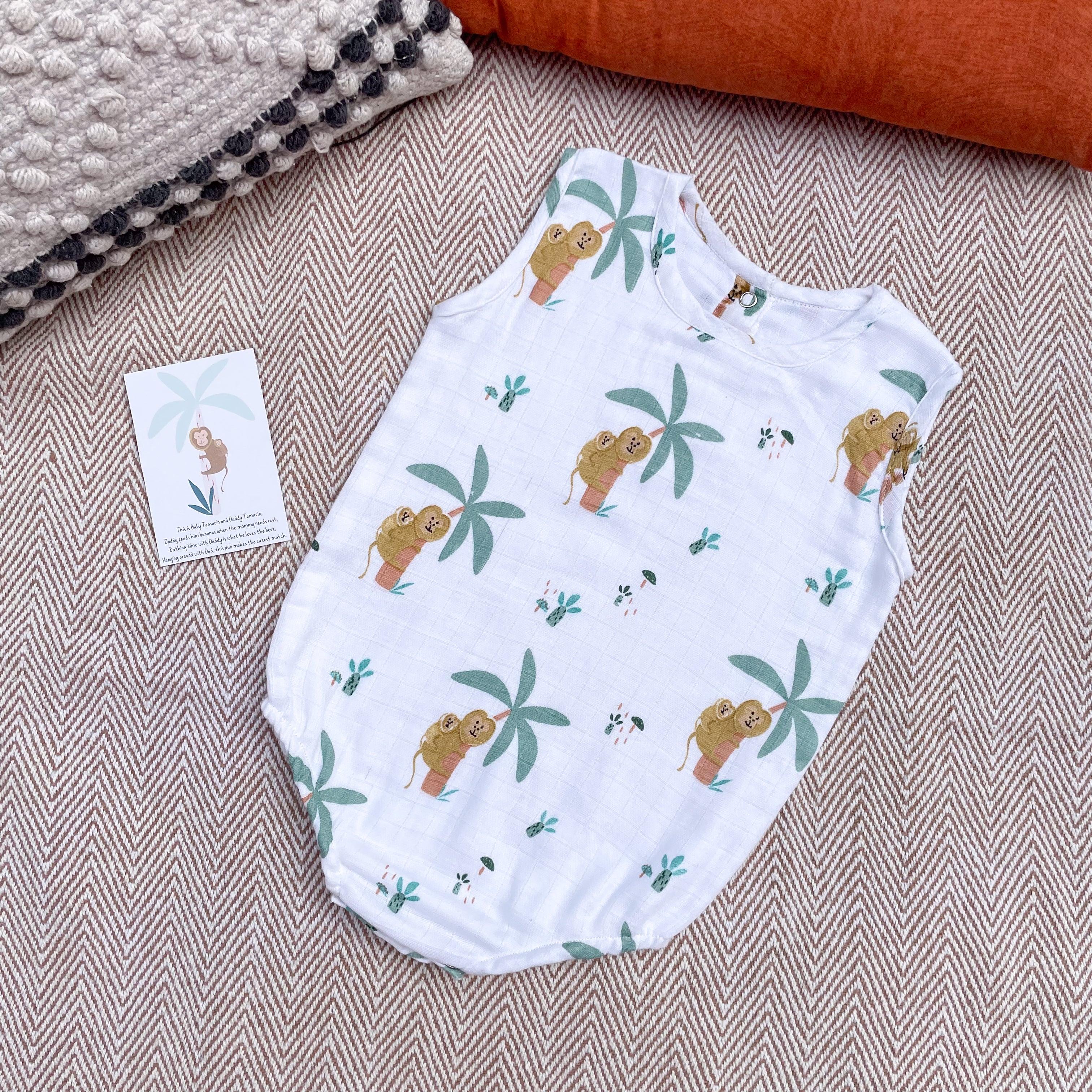 Muslin Onesie- Monkey - Totdot