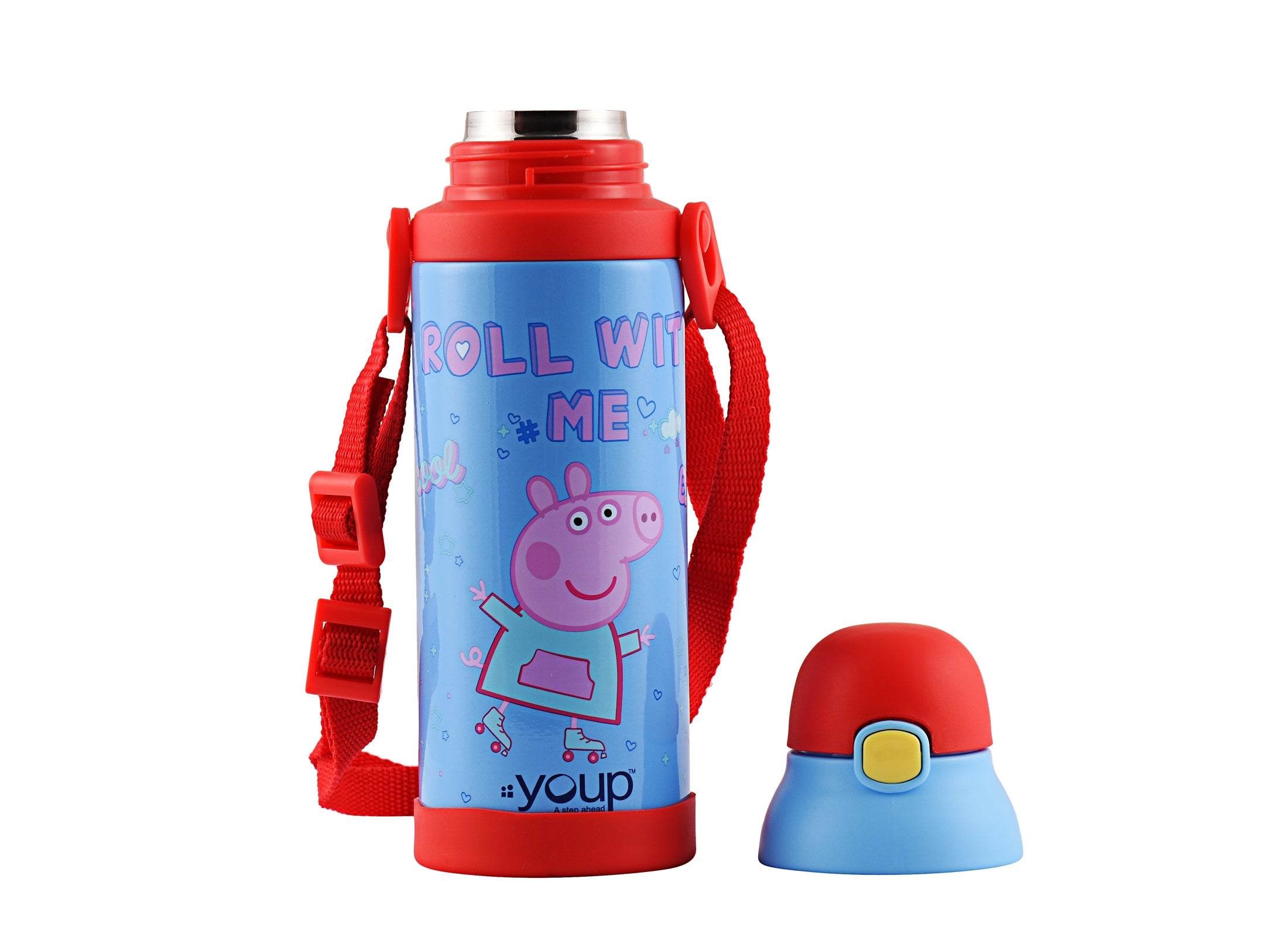 Stainless Steel Peppa Pig Kids Sipper Bottle Logan - 500 Ml