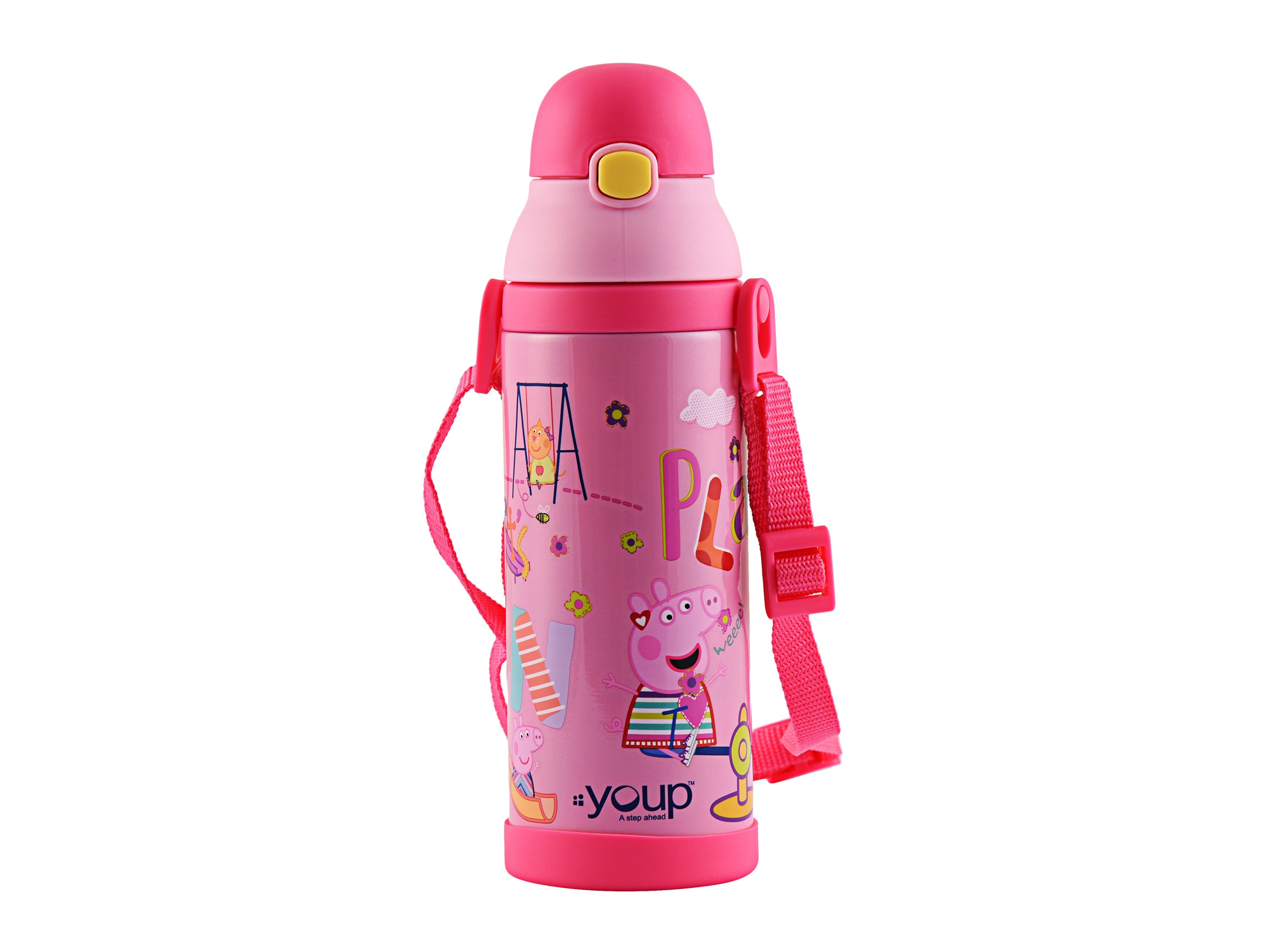 Stainless Steel Peppa Pig Kids Sipper Bottle Logan - 500 Ml