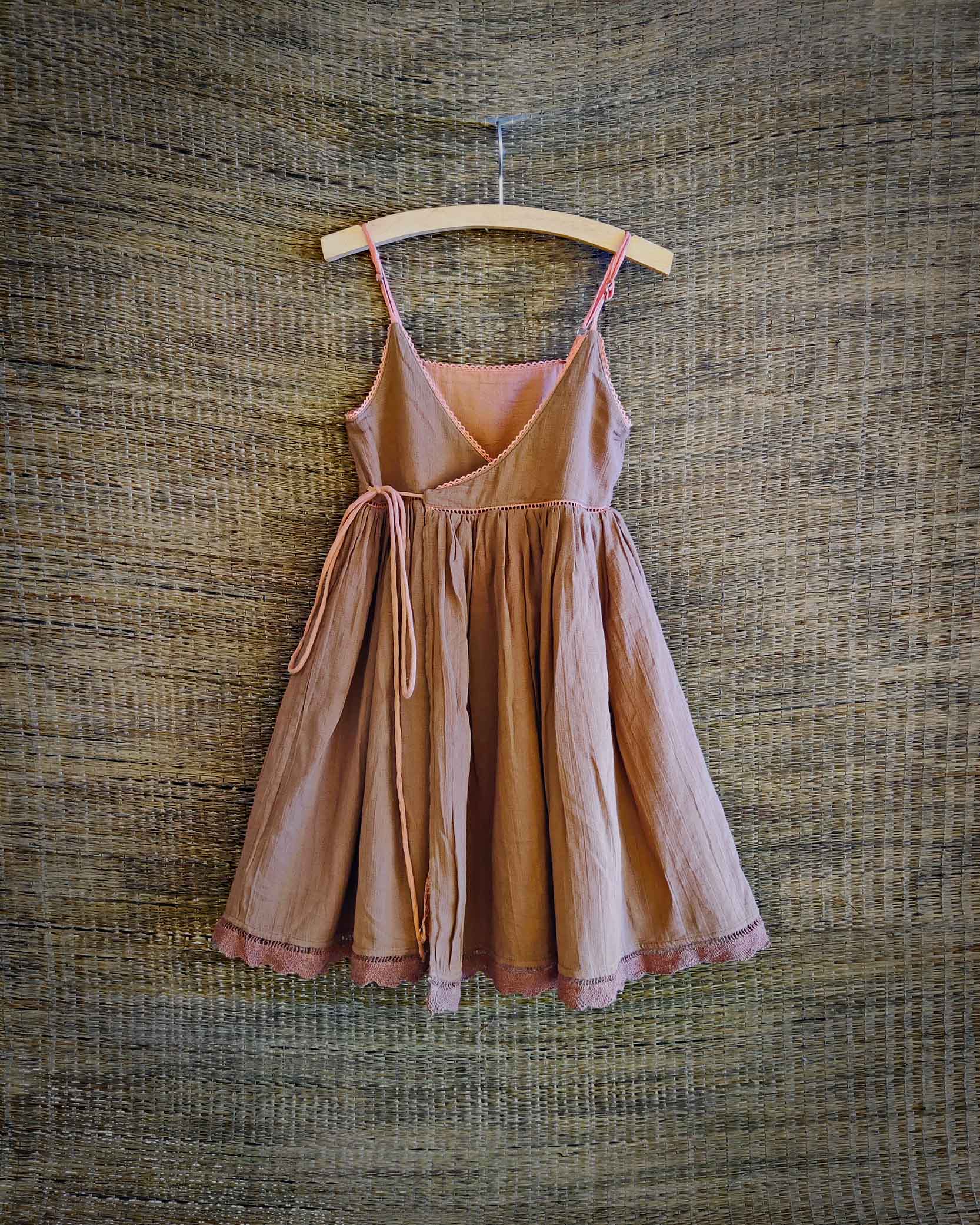 Reversible wrap Dress | Blush Pink - Mud - Totdot
