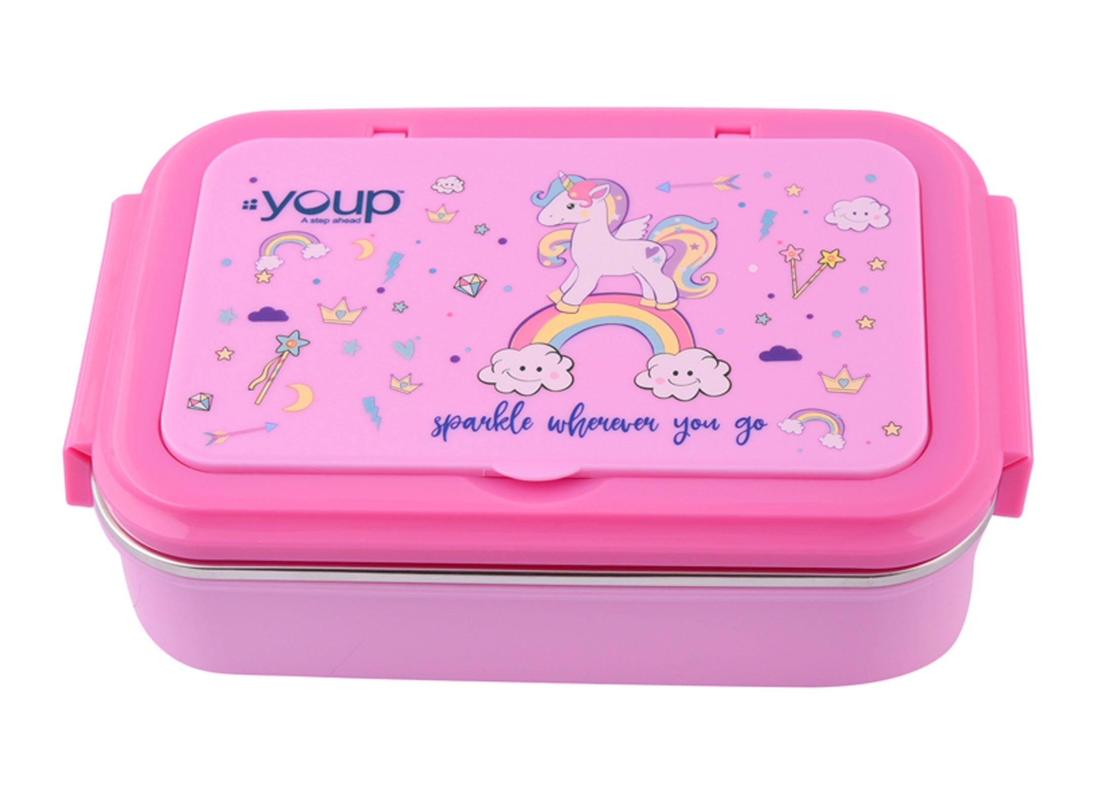 Sage Unicorn theme kids lunch box CRAZY - 850 ml Stainless steel - Totdot