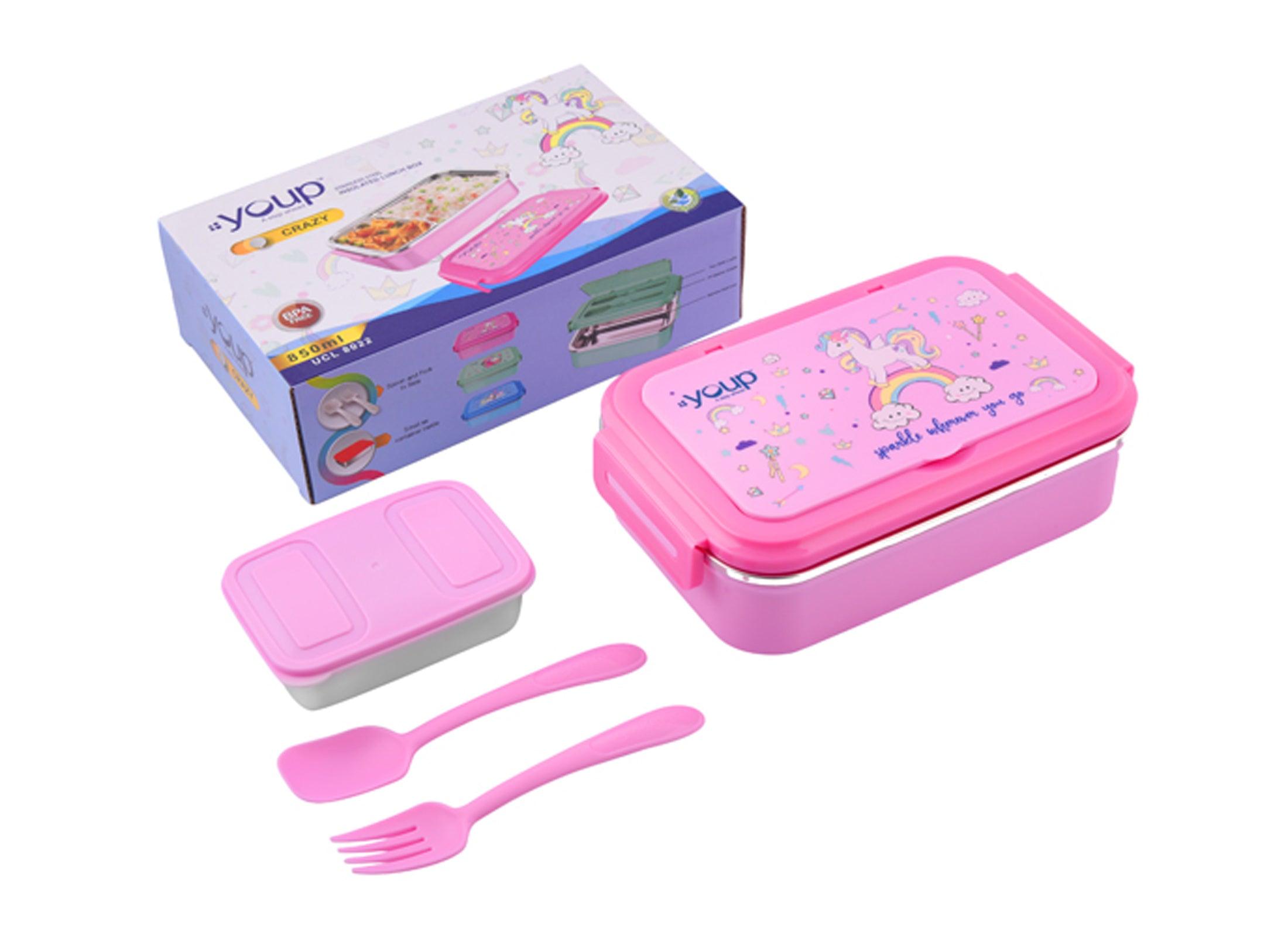 Sage Unicorn theme kids lunch box CRAZY - 850 ml Stainless steel - Totdot
