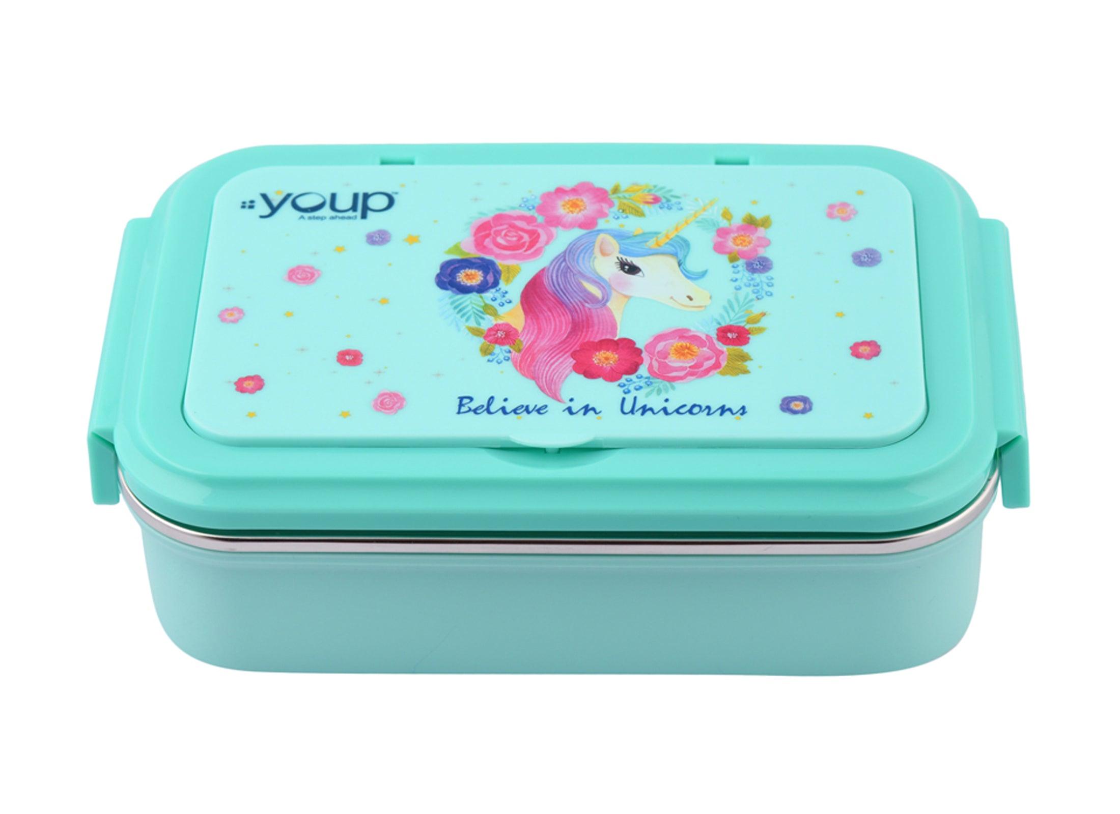 Sage Unicorn theme kids lunch box CRAZY - 850 ml Stainless steel - Totdot