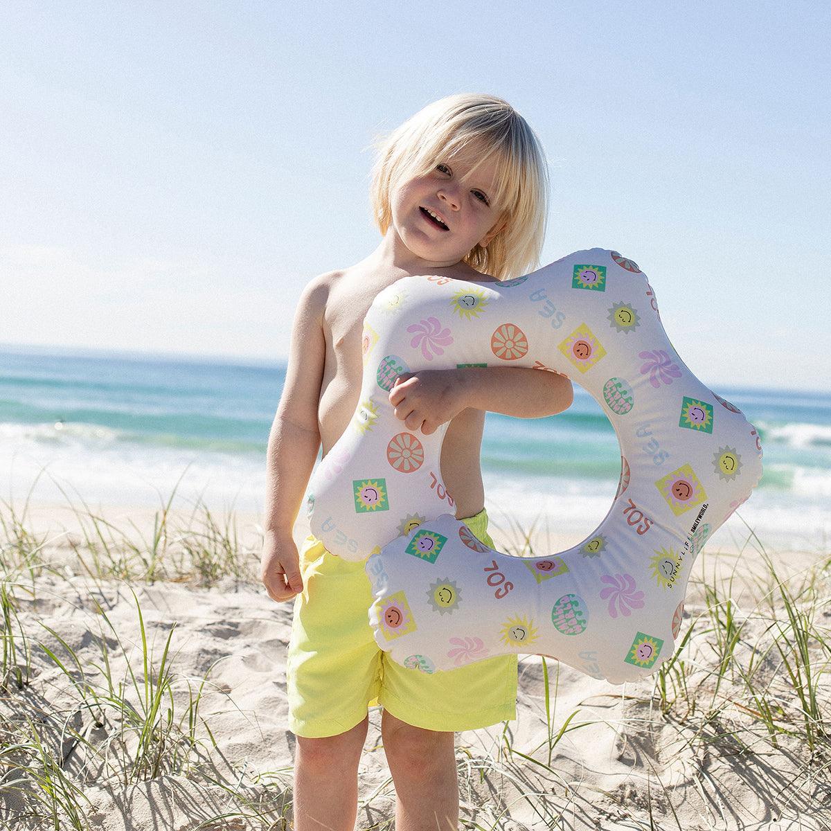 SMILEY World Sol Sea: White Kiddy Float Ring for 3-12 Years - Totdot