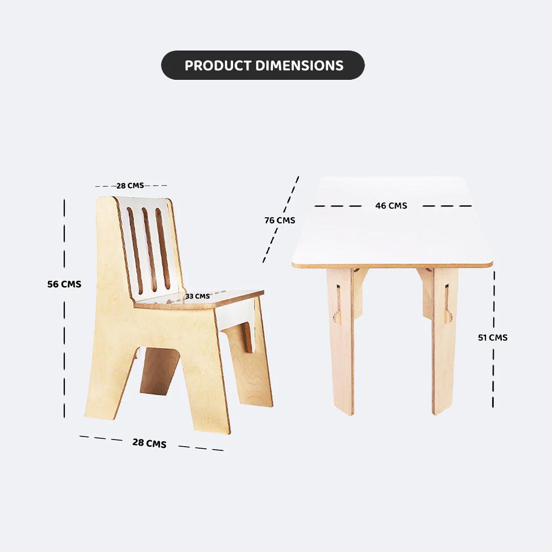 Straight Table and Chair AMBER & ASHER - Totdot