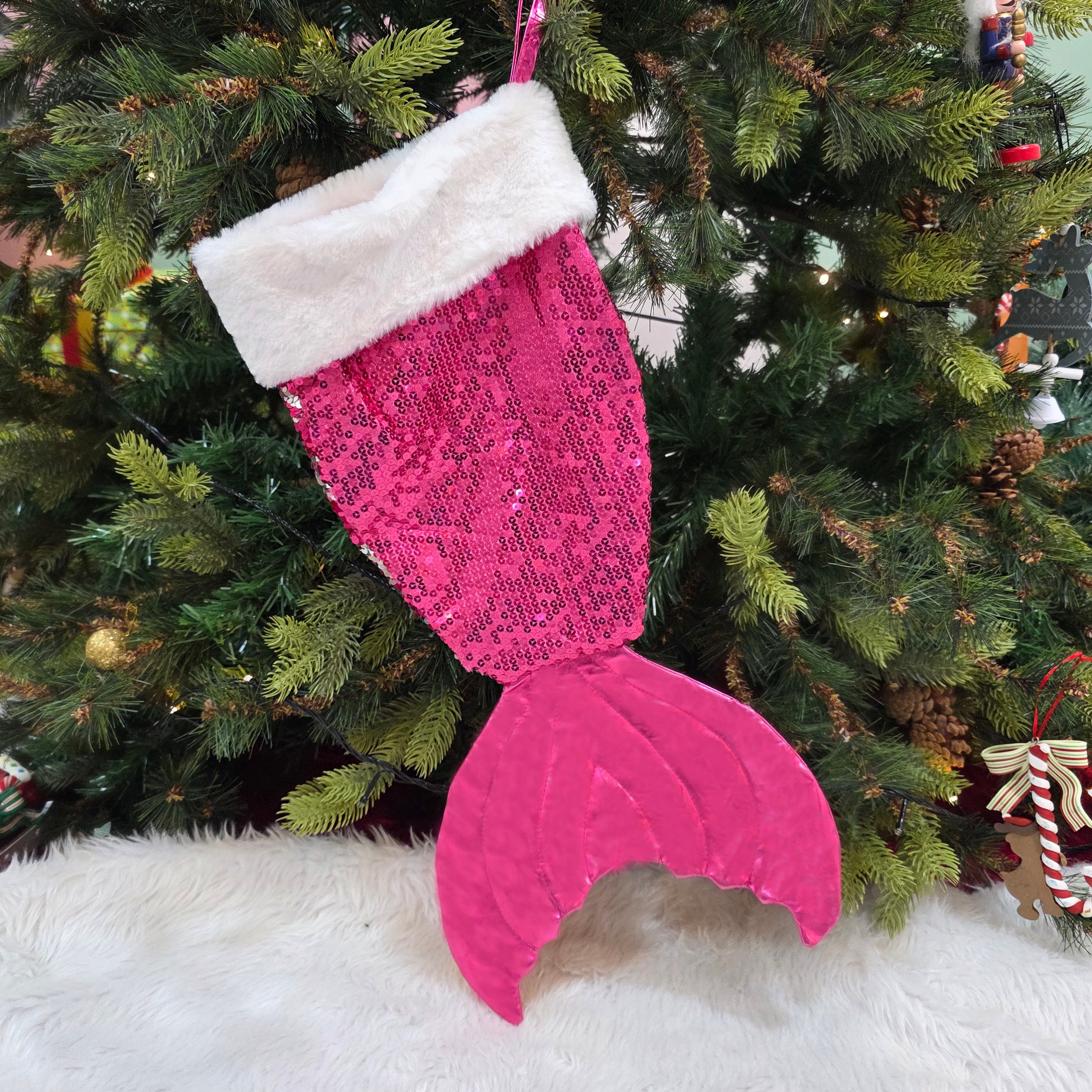 Magical Mermaid Stockings- Hot Pink