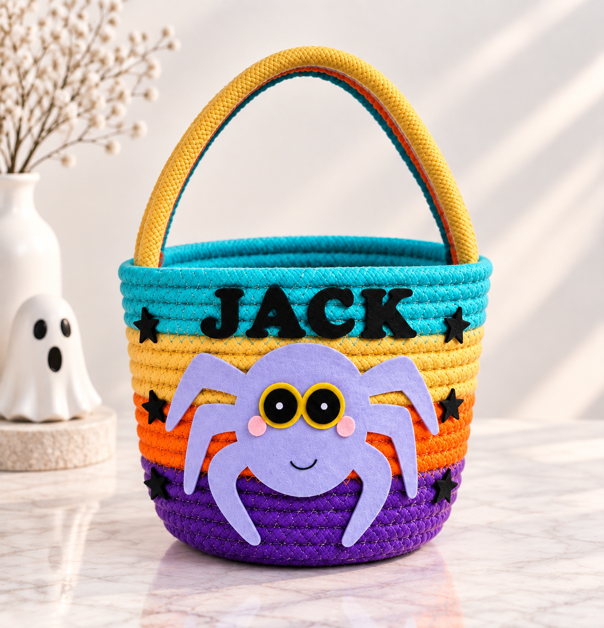 Personalised Creepy-Cute Spider Treat Basket