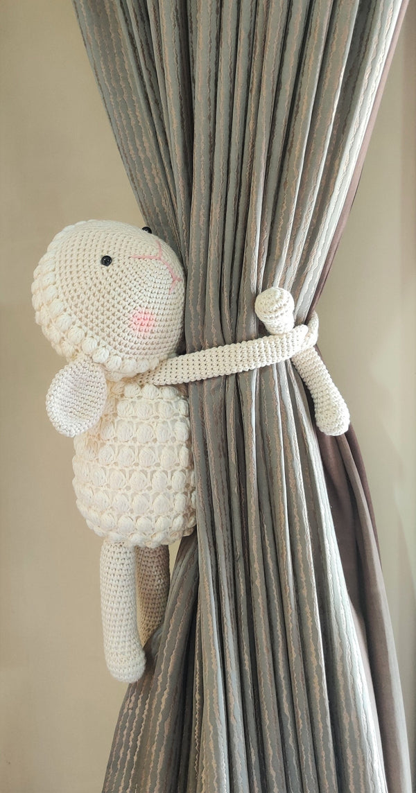 Sheep Curtain Tie/ Crochet Toy
