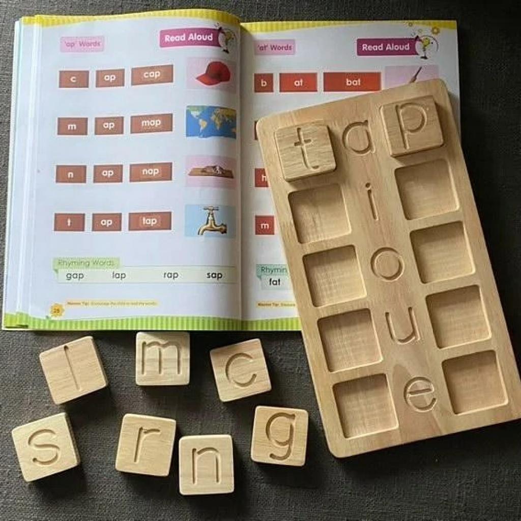 CVC - Consonant Vowel Consonant – Board, Words Builder, Early Reading Rhyming Word Patterns - Totdot