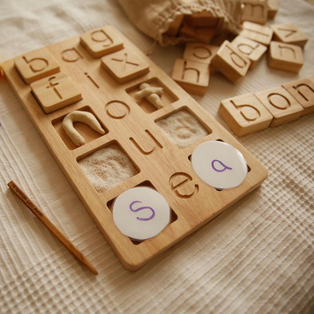 CVC - Consonant Vowel Consonant – Board, Words Builder, Early Reading Rhyming Word Patterns - Totdot