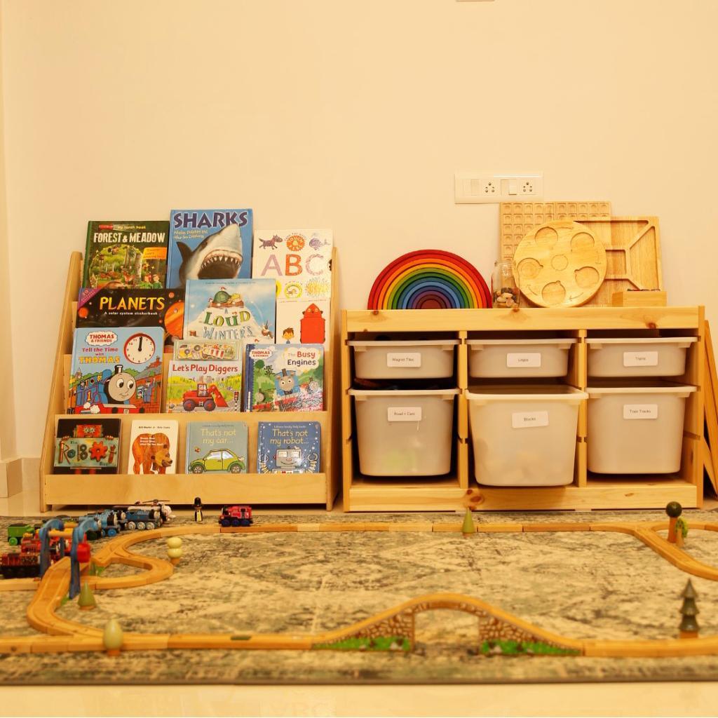 Nalanda Book Display Shelf - Large| Kids Montessori Furniture for Toddler- Birch Plywood - Totdot