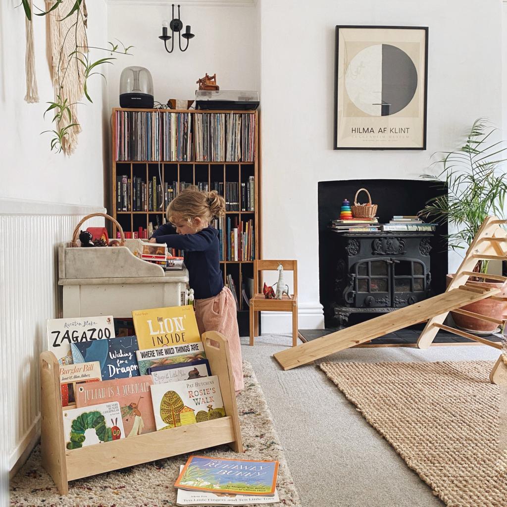 Nursery Low Book Display Shelf - Small| Kids Montessori Furniture for Toddler- Birch Plywood - Totdot