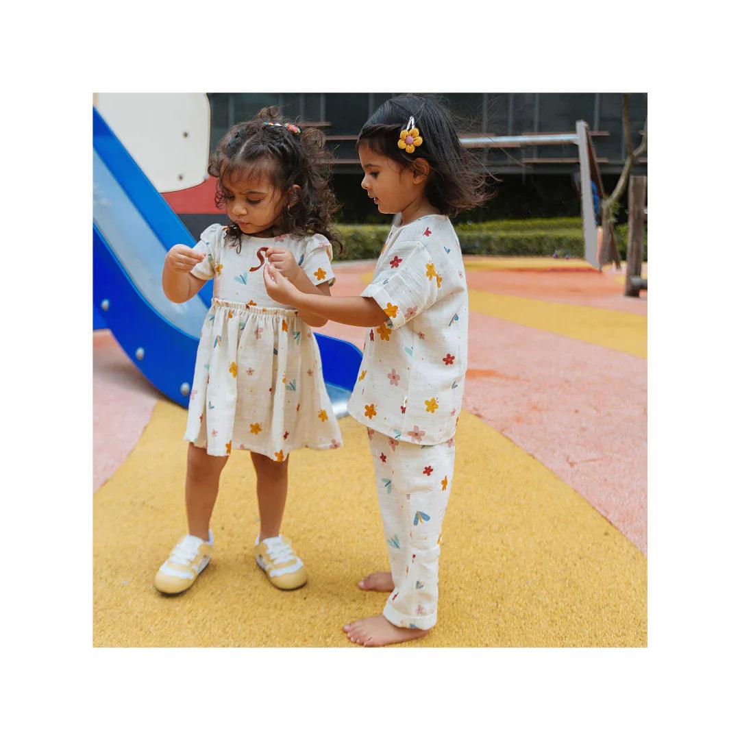 Organic Muslin Dress | A World In Bloom - Totdot