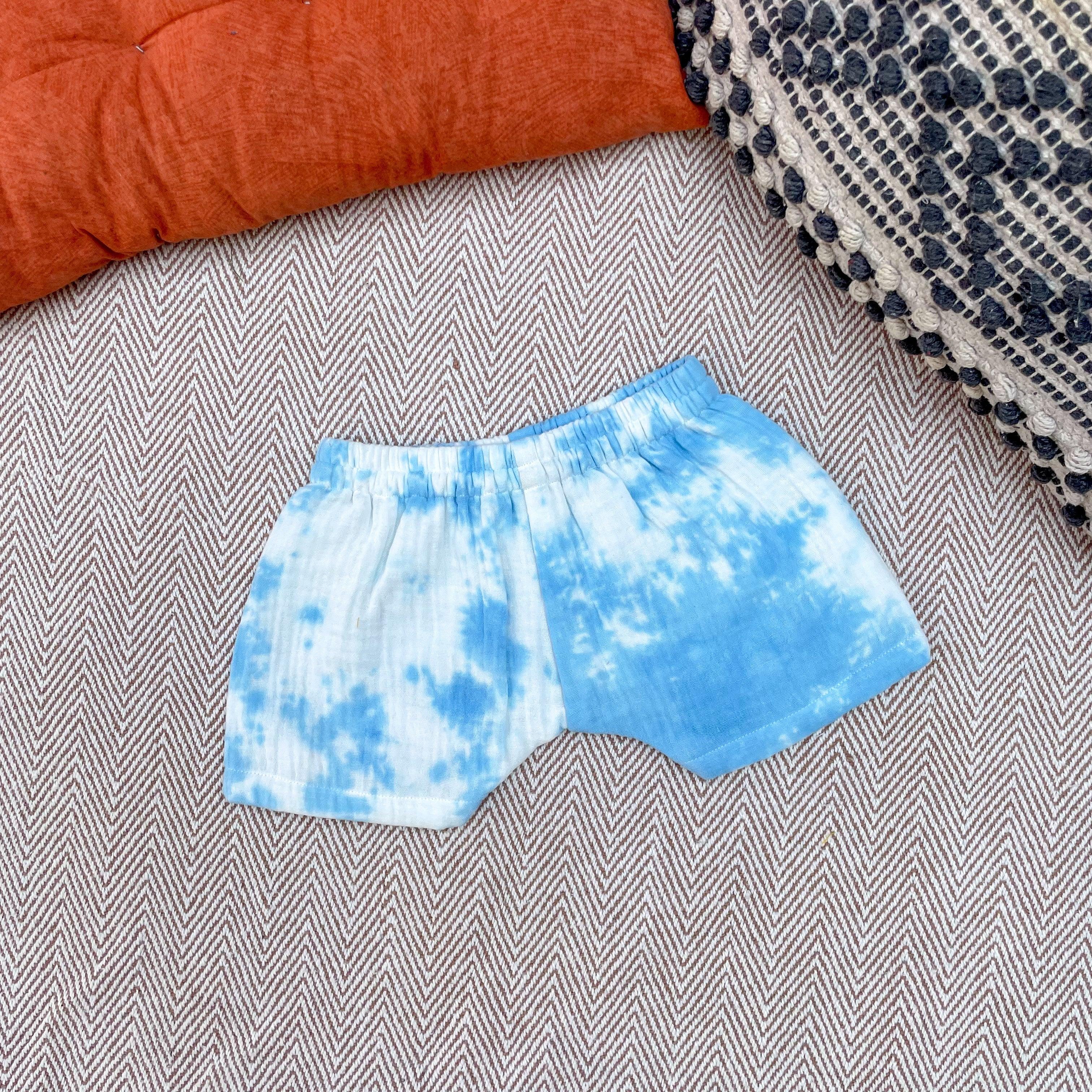Tie Dye Jhabla Set(Blue) - Totdot