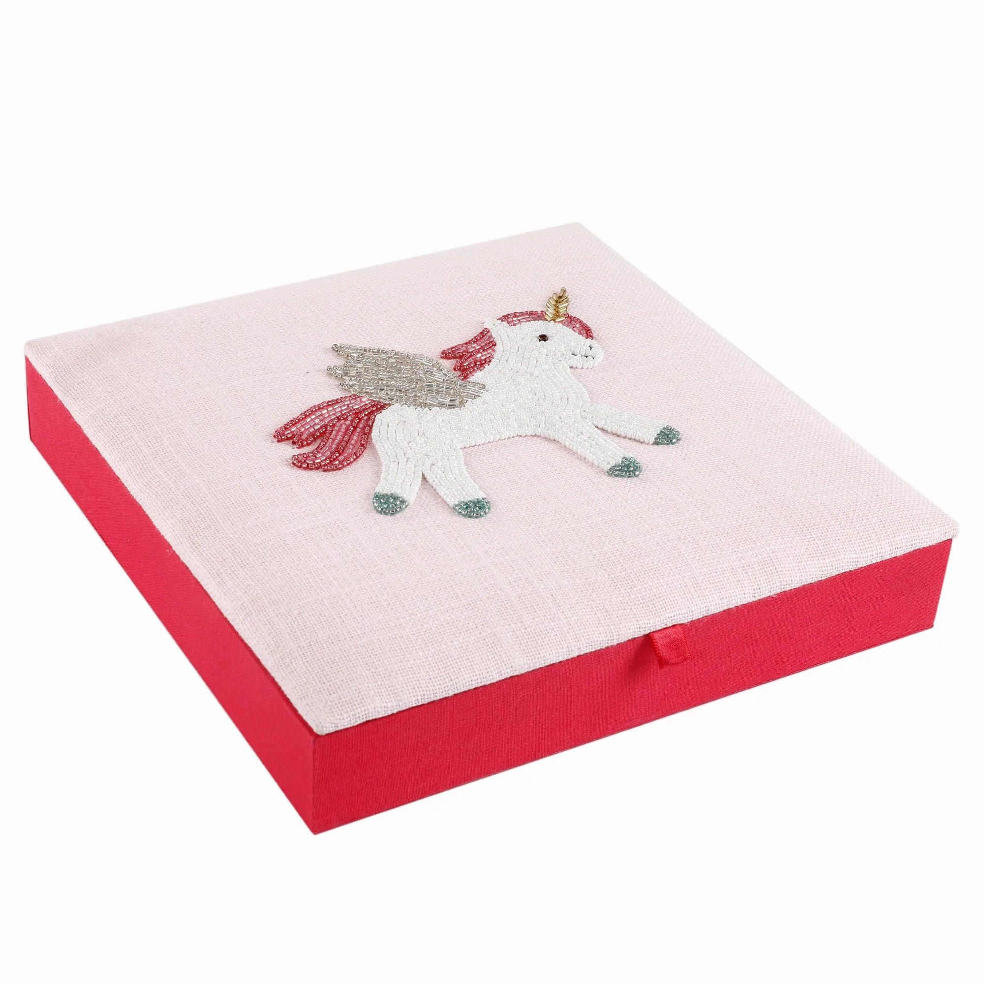 Unicorn Set of 2 Book / Magazine Holder With Stationary Tray - Totdot