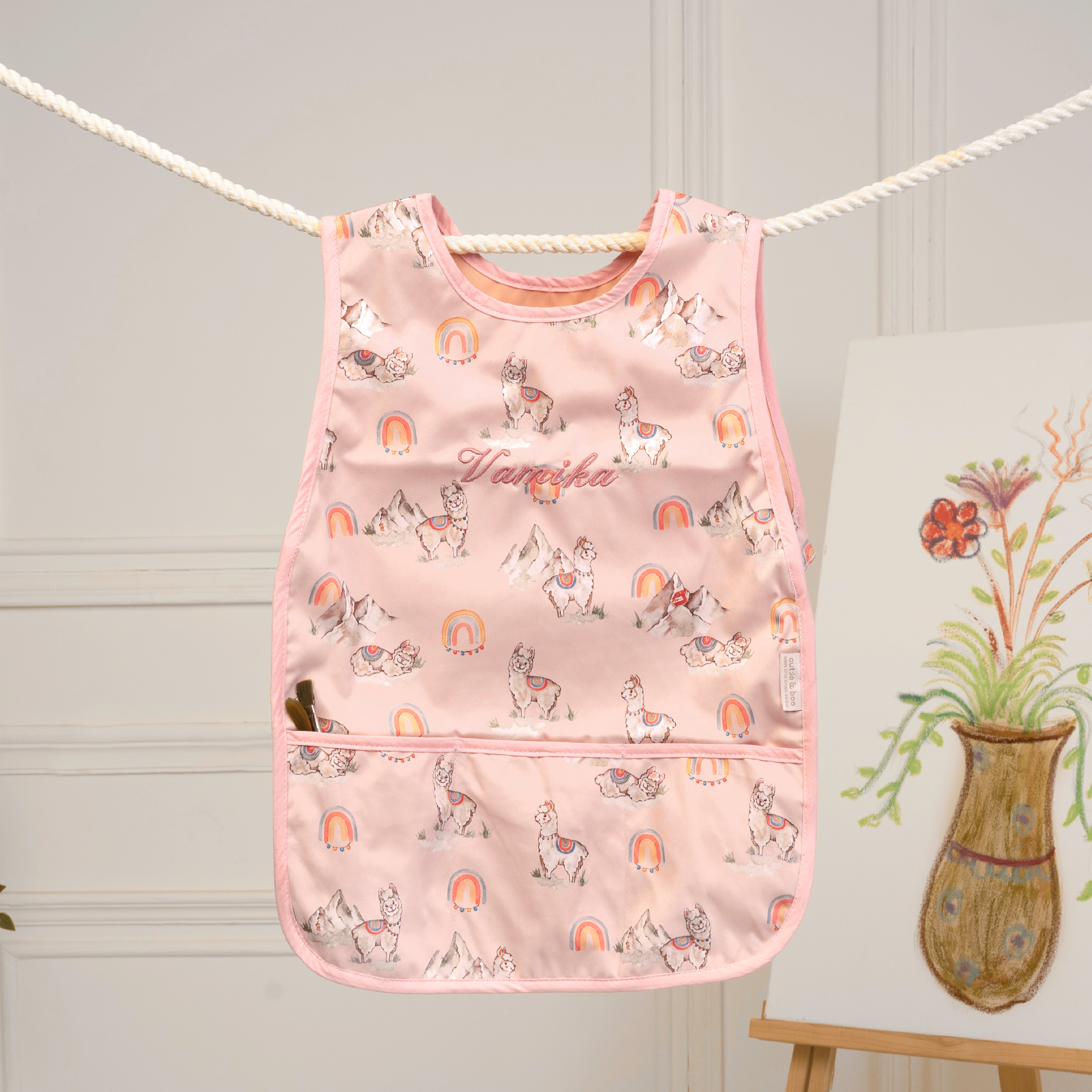 Ooh La Llama Little Artist Apron - Sleeveless