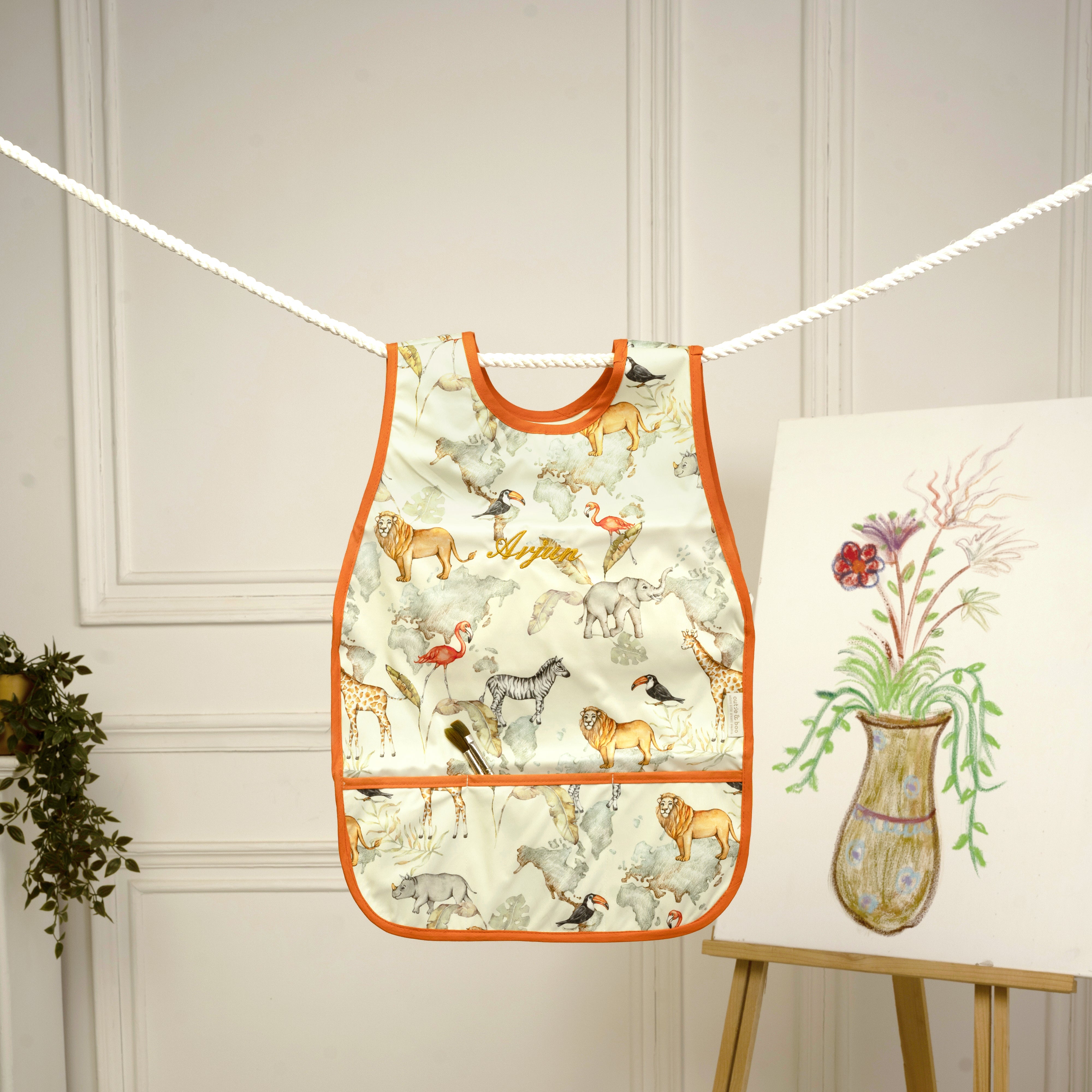 Baby It's A Wild World Little Artist Apron - Sleeveless