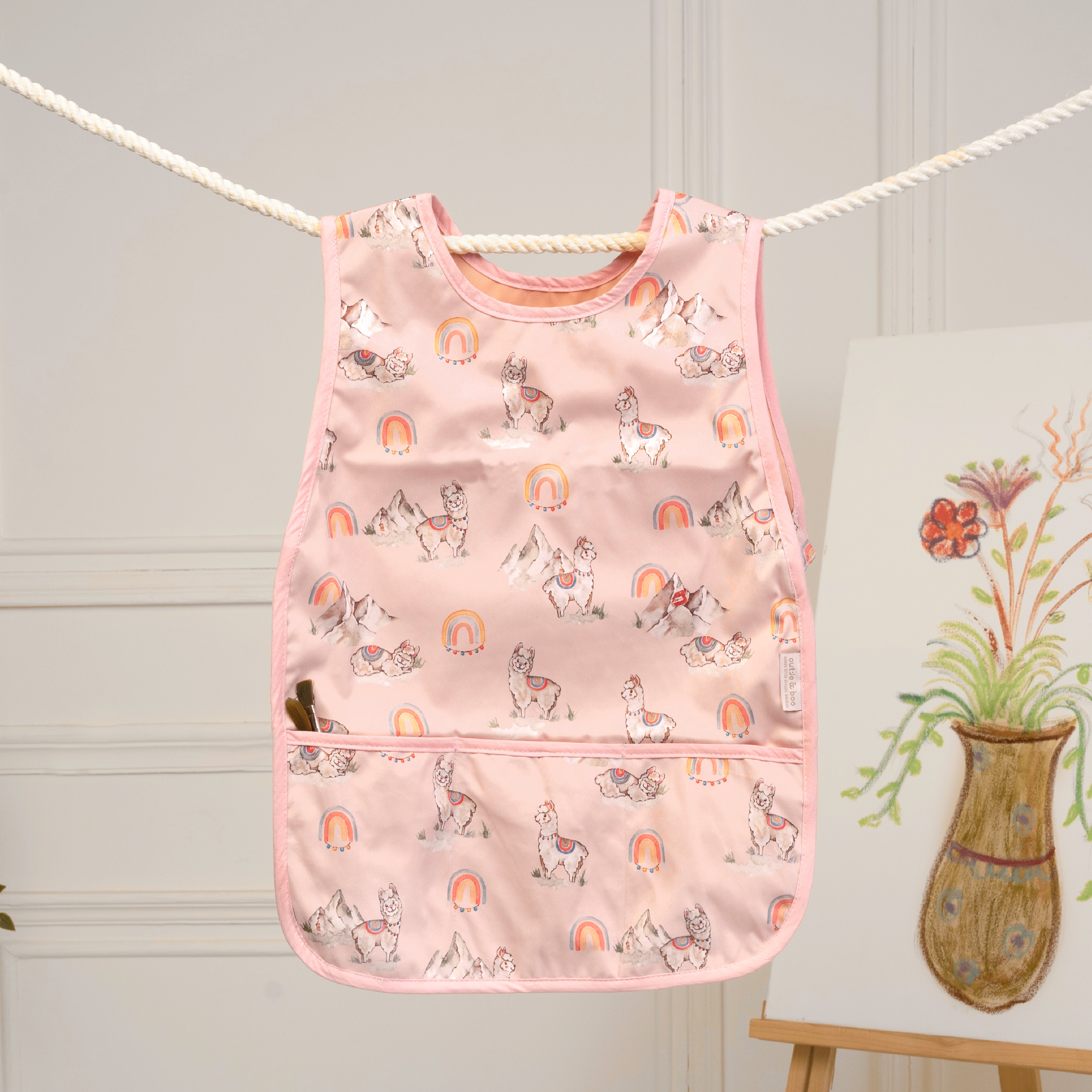 Ooh La Llama Little Artist Apron - Sleeveless