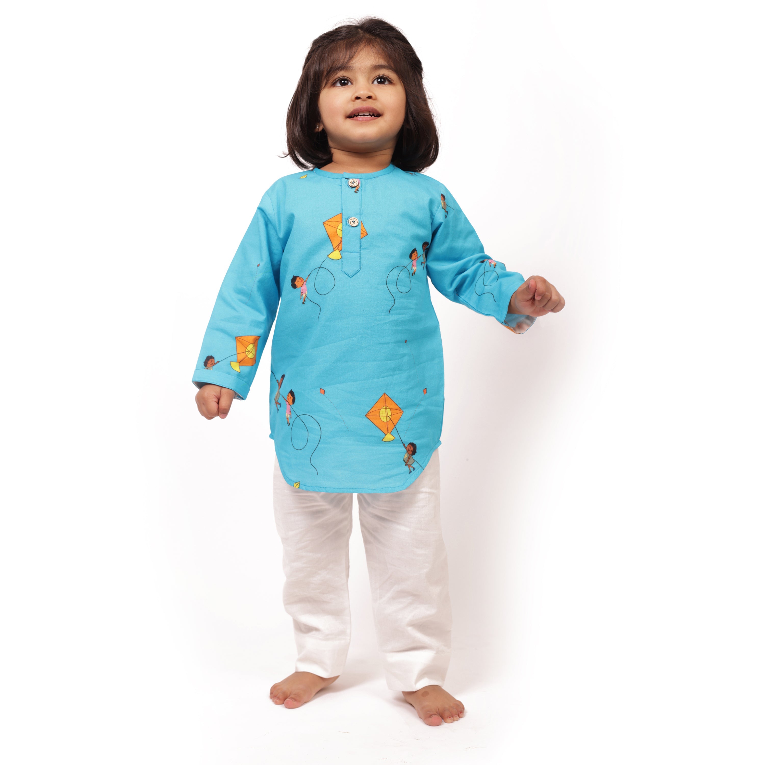 Kites in the Sky - Organic Cotton Unisex Kurta Set