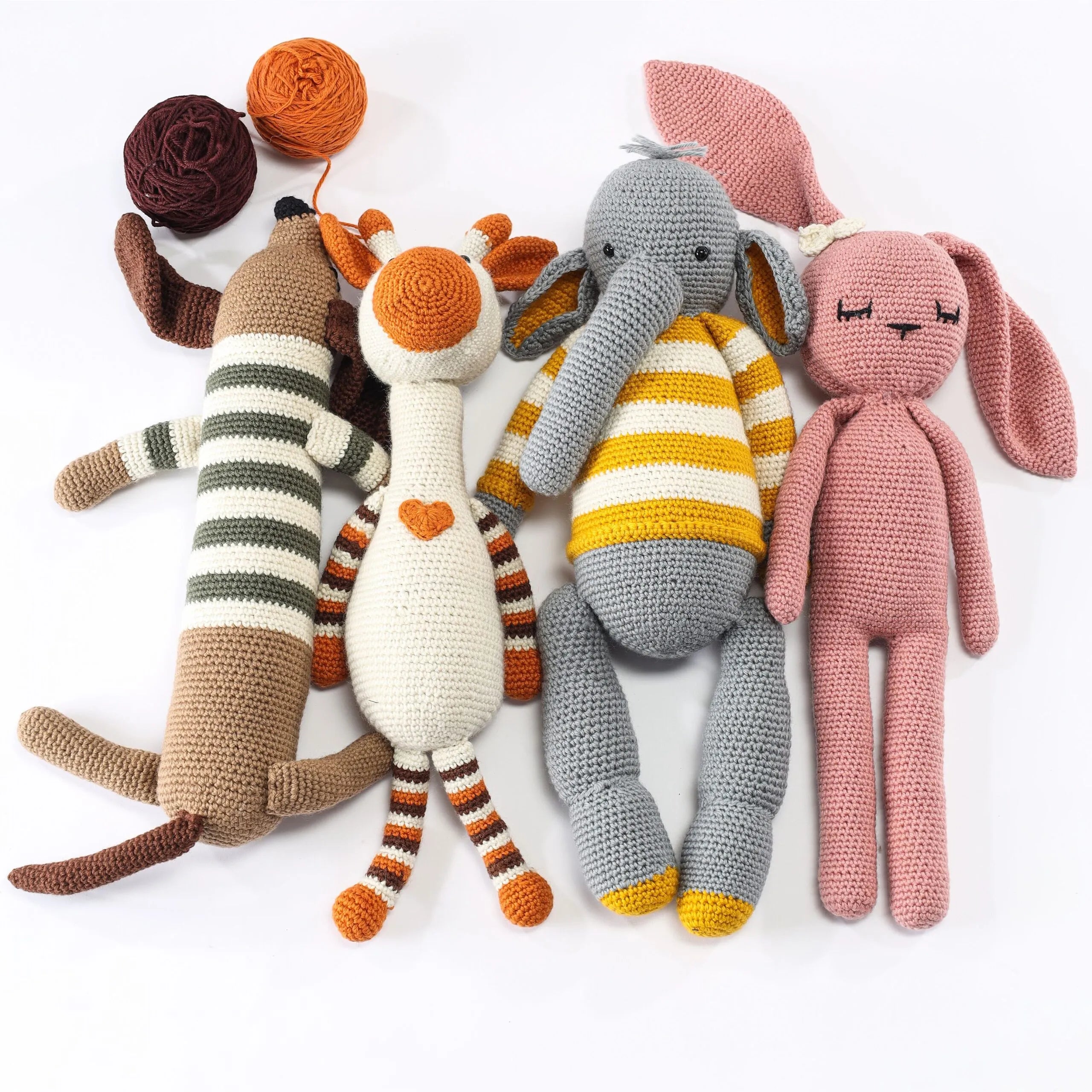 Pack Of 4 Cute Cuddle Buddies - Grey Melange, Off White, Coral Almond, Clove