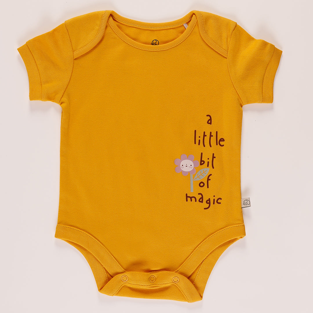 Baby Organic "a little bit of magic" short sleeves bodysuit