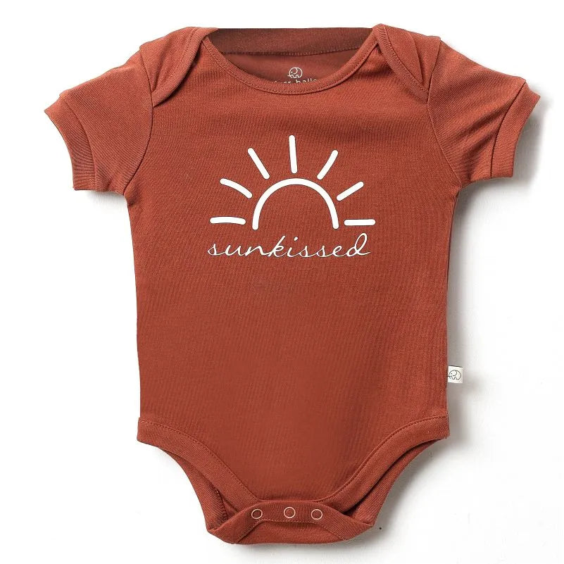 Baby Sunkissed Short Sleeves Bodysuit - Clove