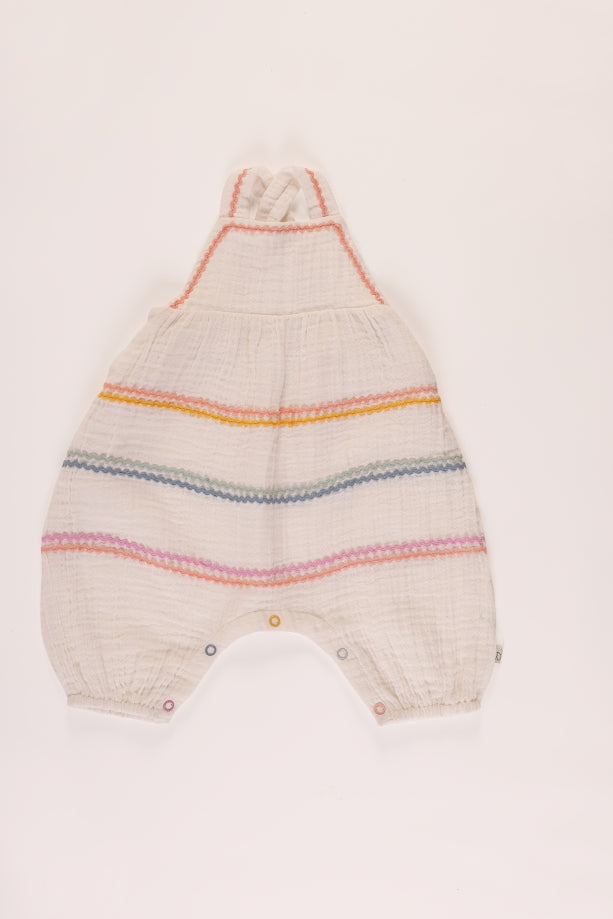 Baby double cloth colourful lace Jumpsuit