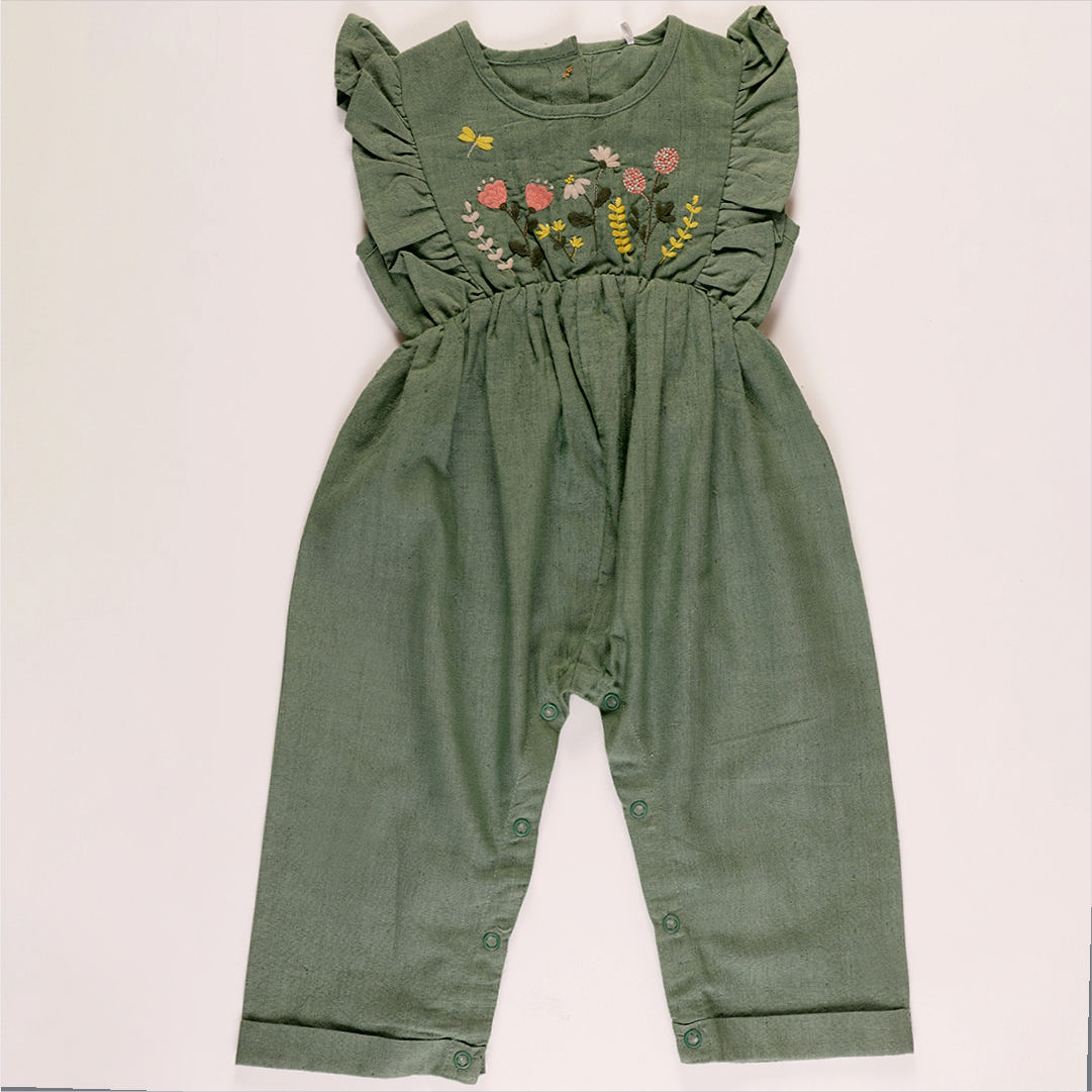Baby embroidered sleevless Jumpsuit