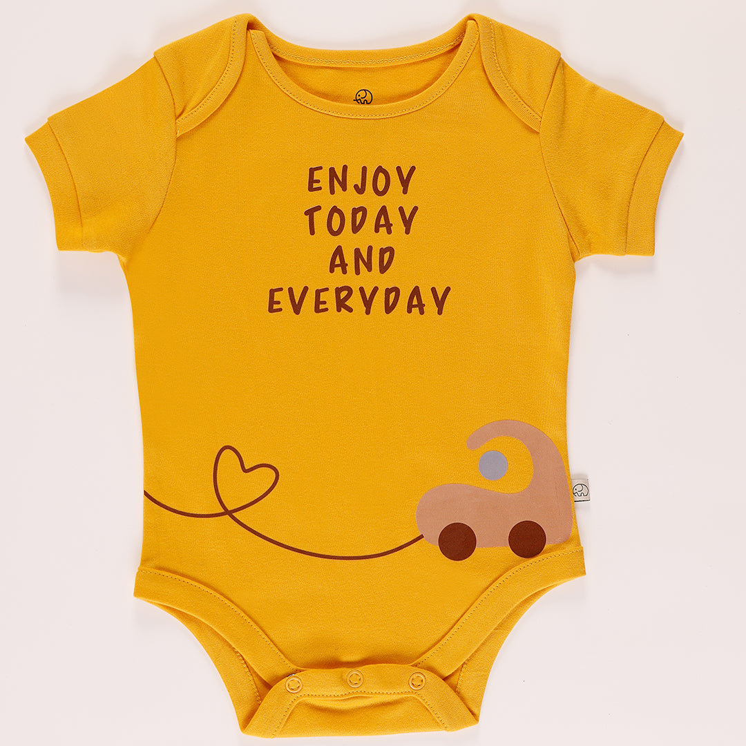 Baby Organic "enjoy today and everyday" short sleeves bodysuit
