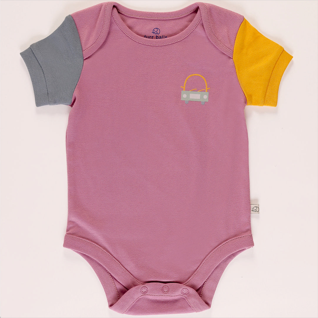 Baby Organic colored short sleeves bodysuit
