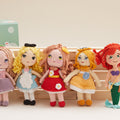 Handmade Crochet Set Of 5 Girl Dolls